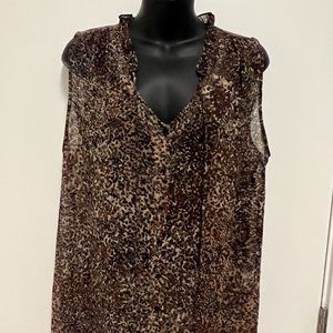 RW&Co chiffon sleeveless blouse